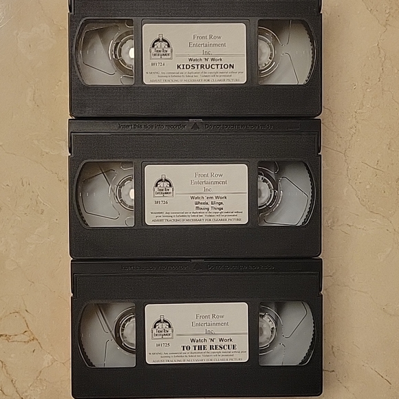 Front Row Entertainment Watches Work 3-Pack VHS Tapes - Picture 3 of 6